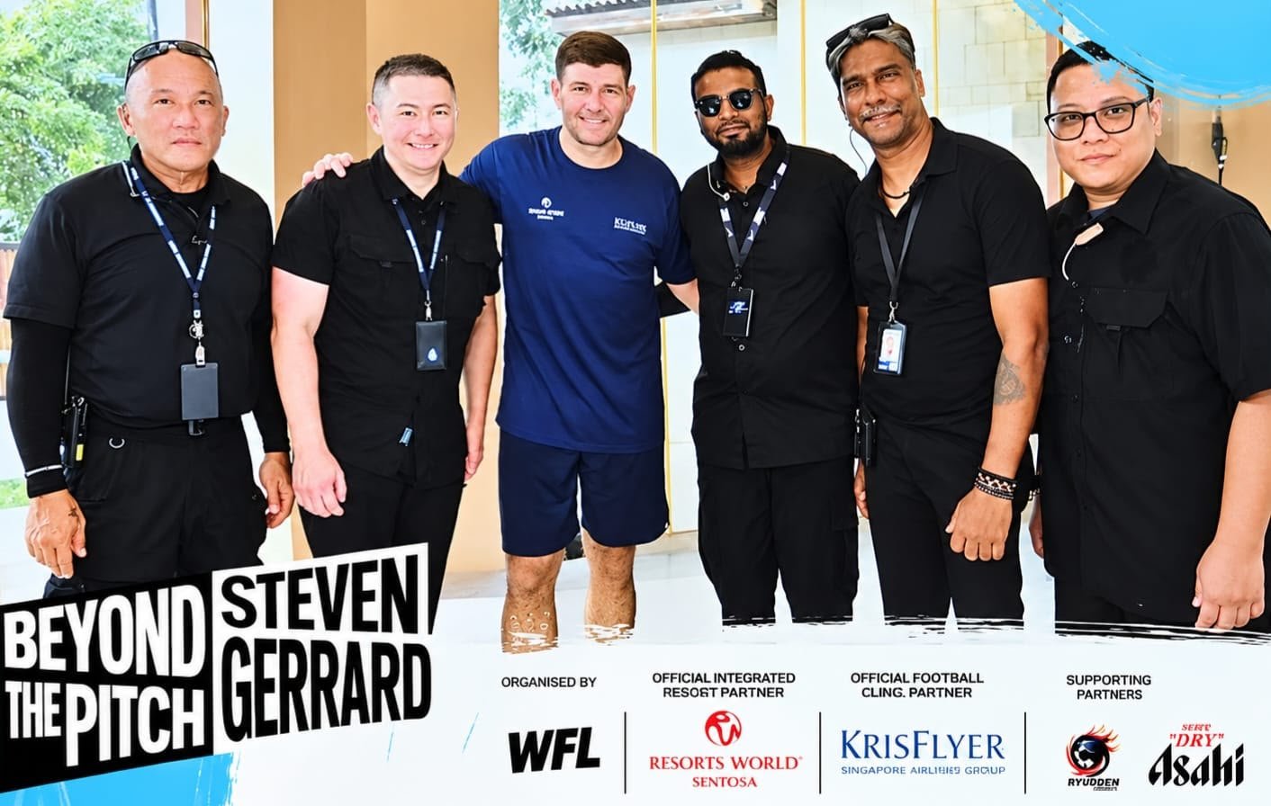 DGN Founders Derek Ng and Godfrey Chilam Lau on close protection detail for Steven Gerrard, Beyond the Pitch, Resorts World Sentosa
