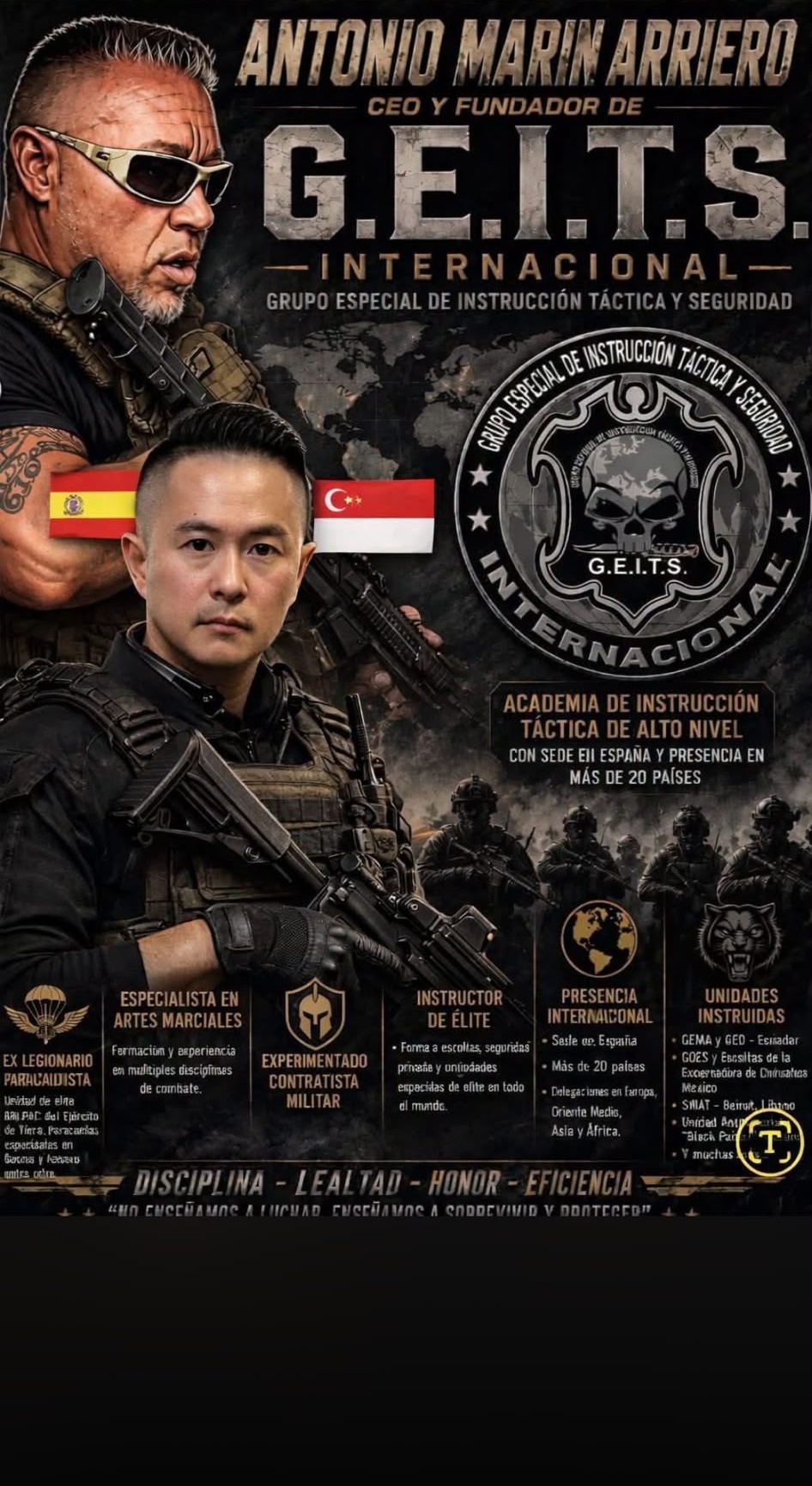Antonio Marín Arriero, CEO and Founder of G.E.I.T.S. Internacional, with Derek Ng